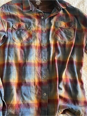 Kuhl Men’s Plaid Button-Down Shirt in Blue, Red, Yellow